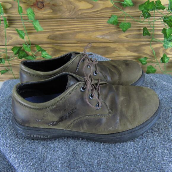 Merrell Men's Topo Territory Derby Oxfords Brown Size 9 Medium Used 2025 - Picture 3 of 6